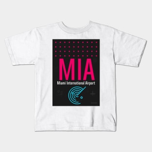 MIA MIAMI BEACH airport tag Kids T-Shirt